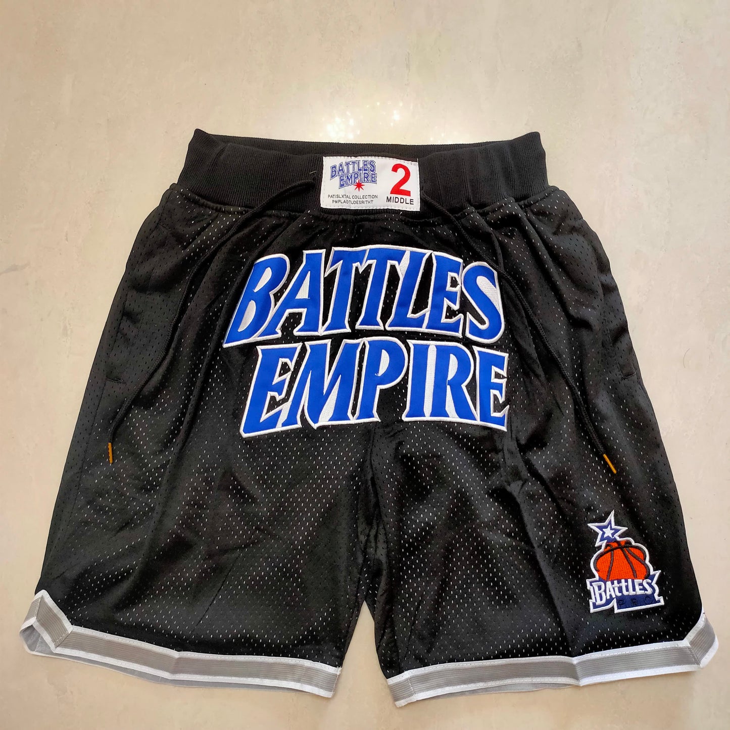 Empire Battle Black Pocket Shorts
