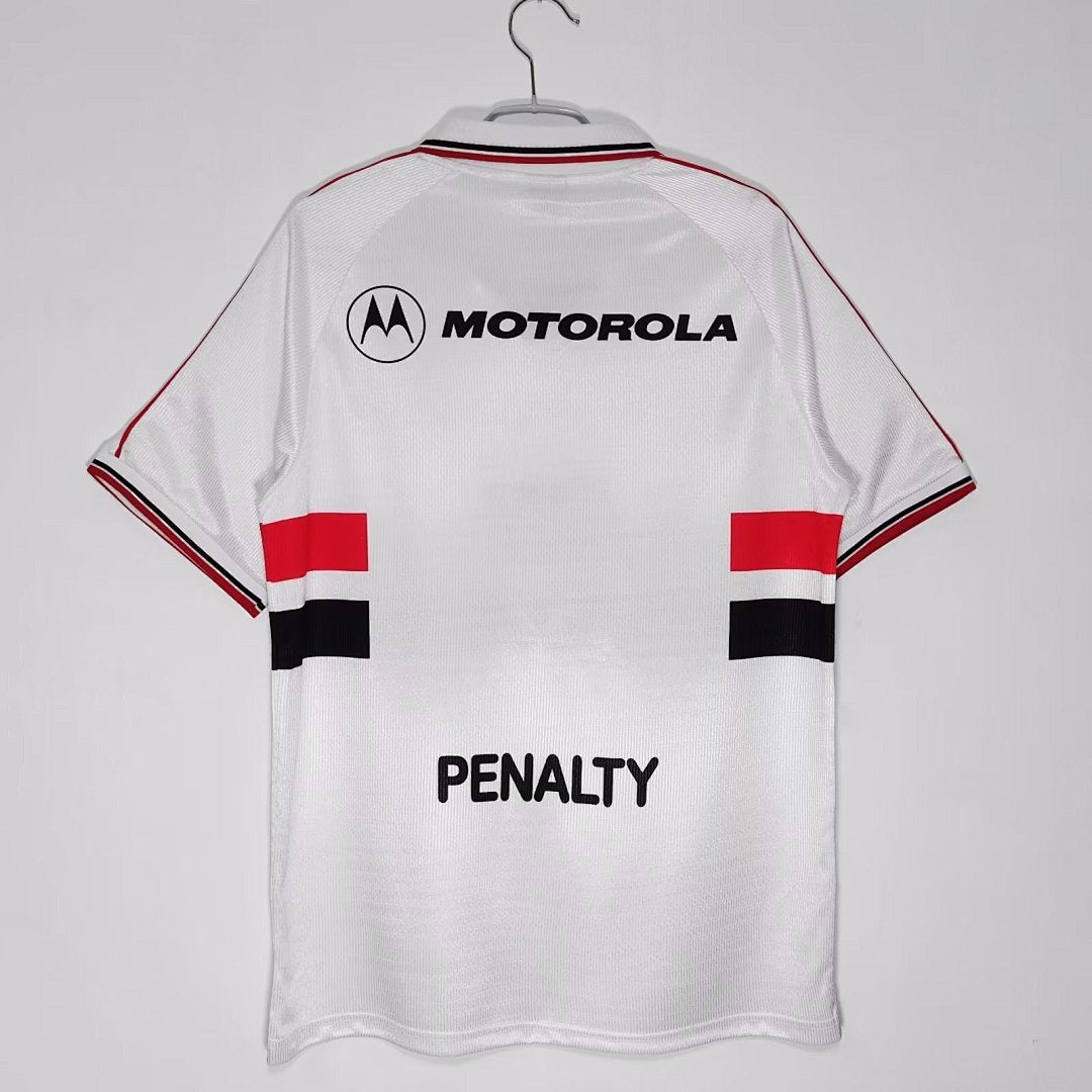 Retro 2000 Sao Paulo Home Collar Football Shirt S-XXL7