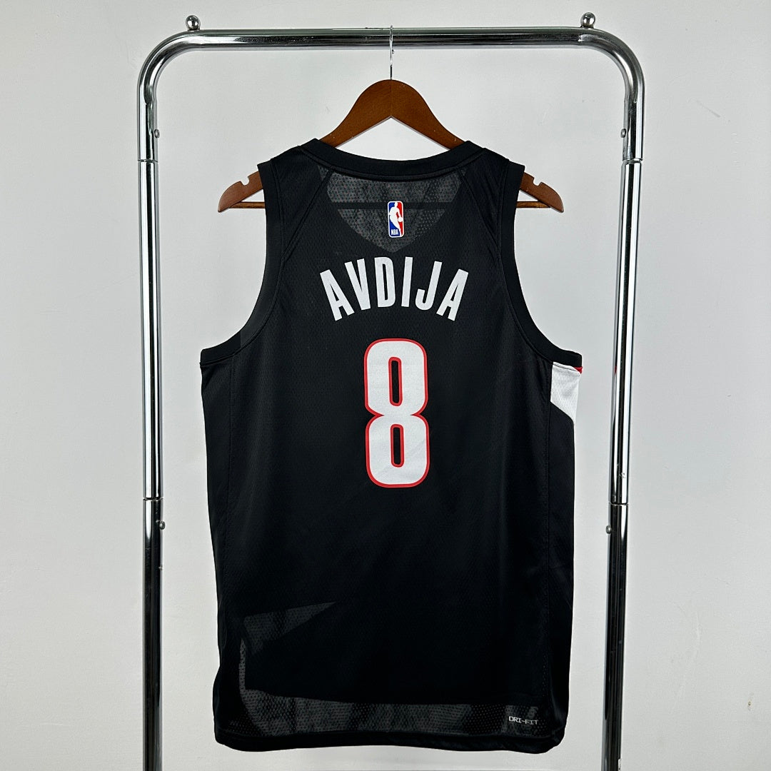 season Portland Trail Blazers away black 8 # Avdija NBA jersey S-XXL6