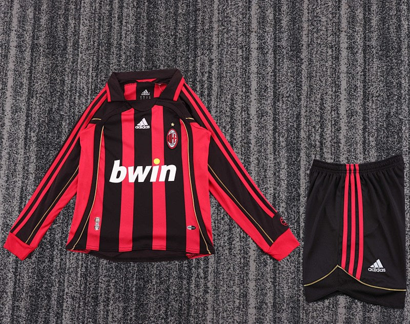 Retro Kids 2006/07 AC Milan home long sleeved&amp;Size16-286