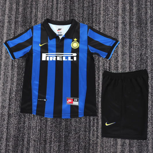 Retro Kids 1998/99 Inter Milan home football Jersey&amp;Size16-28