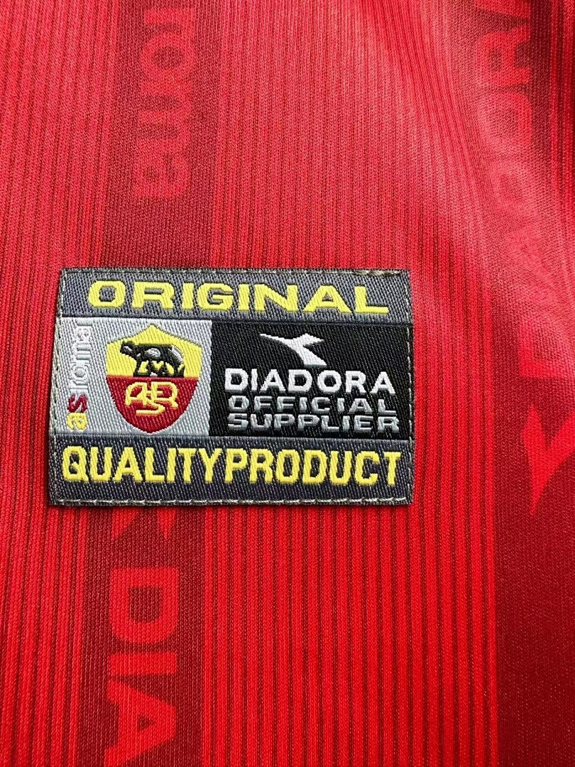 Retro 1999/00 Roma home long sleeved Yupoo Soccer Jerseys S-XXL6