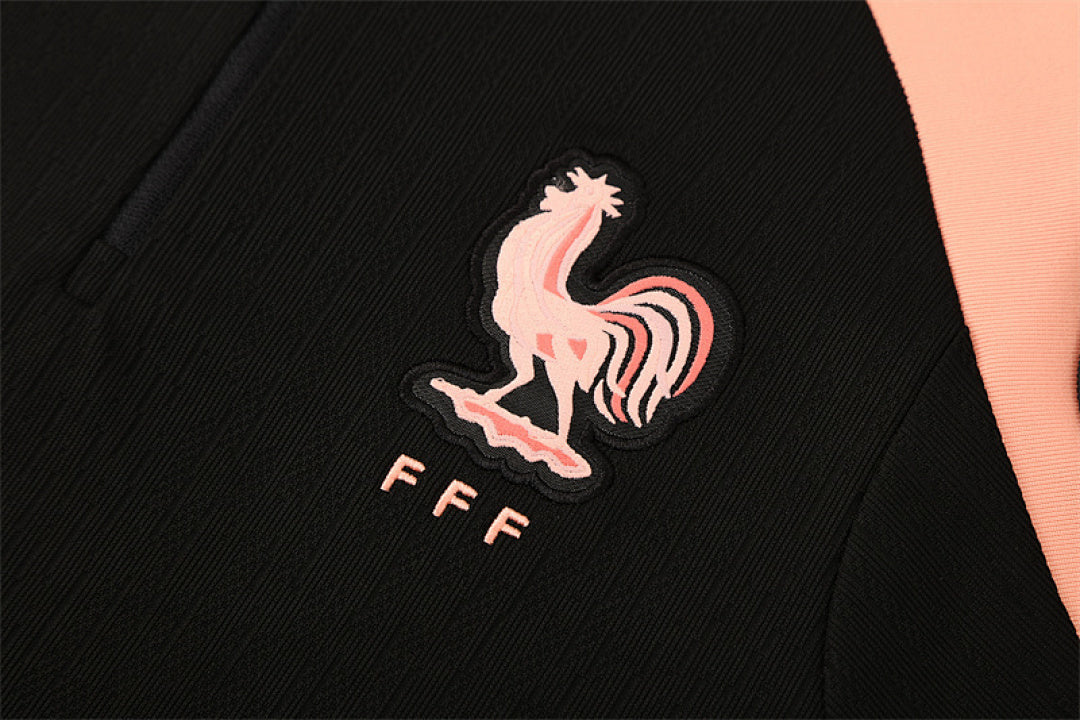 /26 France Black Half Pull Training Suit (Adults&amp;Kids)7