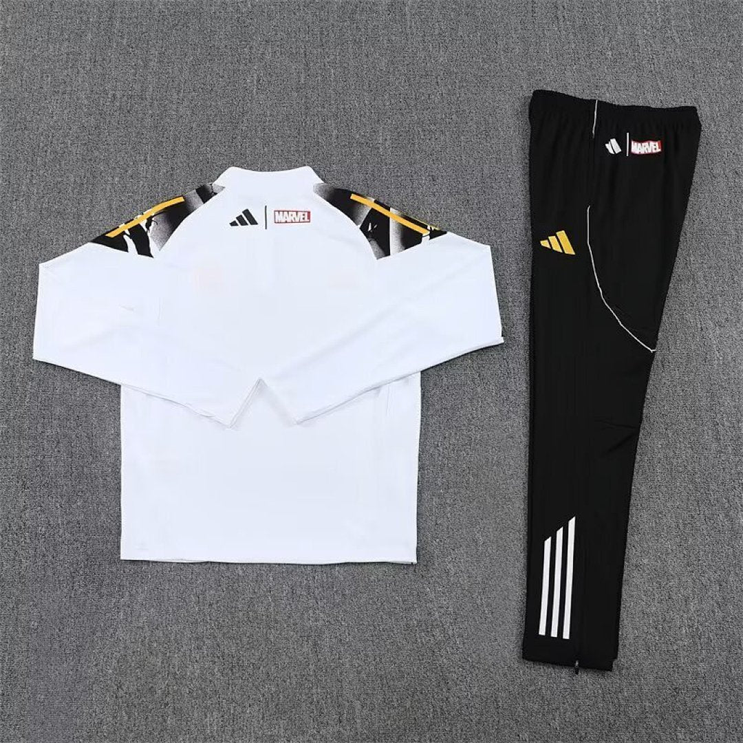 /26 Real Madrid White Half Pull Training Suit Yupoo Soccer Jerseys (Adults&amp;Kids)7