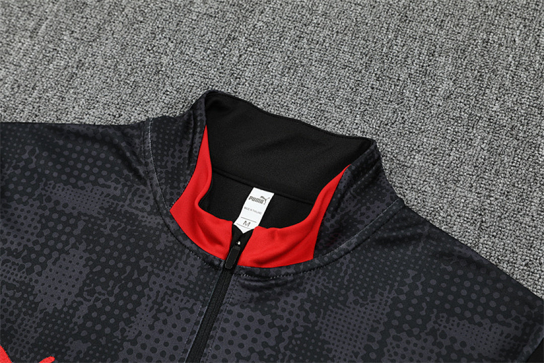 /26 AC Milan Black Half Pull Training Suit (Adults&amp;Kids)7