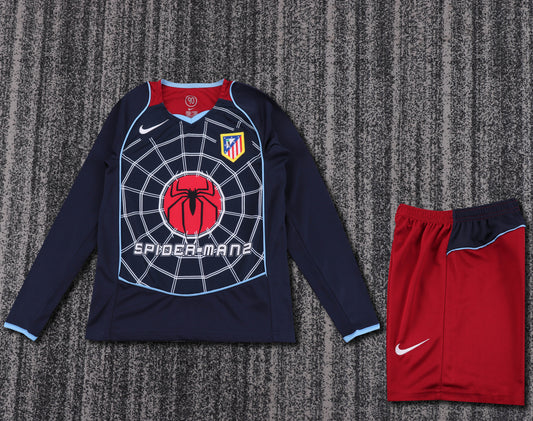 Retro Kids 2004/05 Atletico Madrid away long sleeved&amp;Size16~28