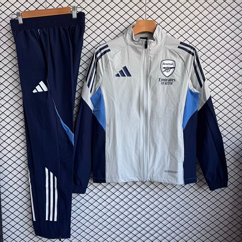 /26 Arsenal Grey Windbreaker Set S-XXL3