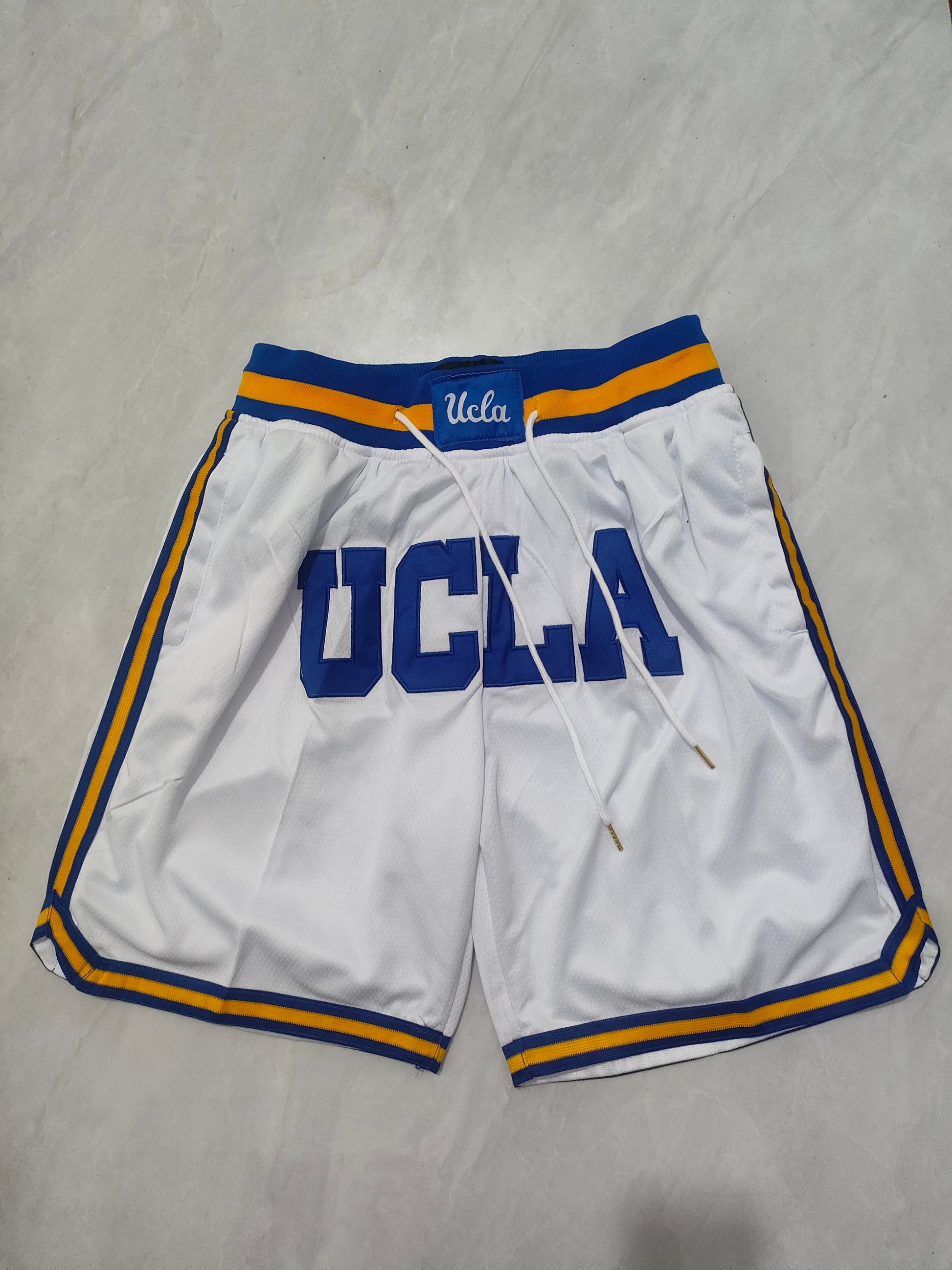 Duke UCLA white pocket shorts S-XXL