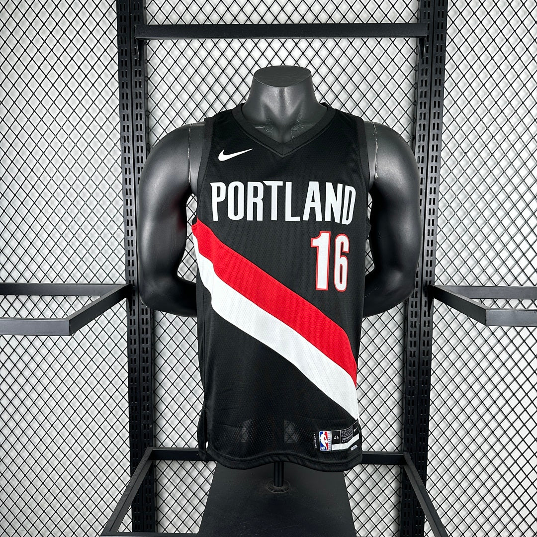 season Portland Trail Blazers away black 16 # Yang NBA jersey S-XXL5