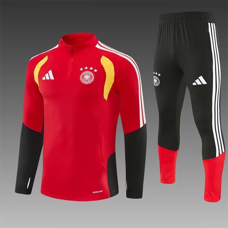2026/27 Germany Red Half Pull Training Suit Yupoo Soccer Jerseys (Adults &amp; Kids)