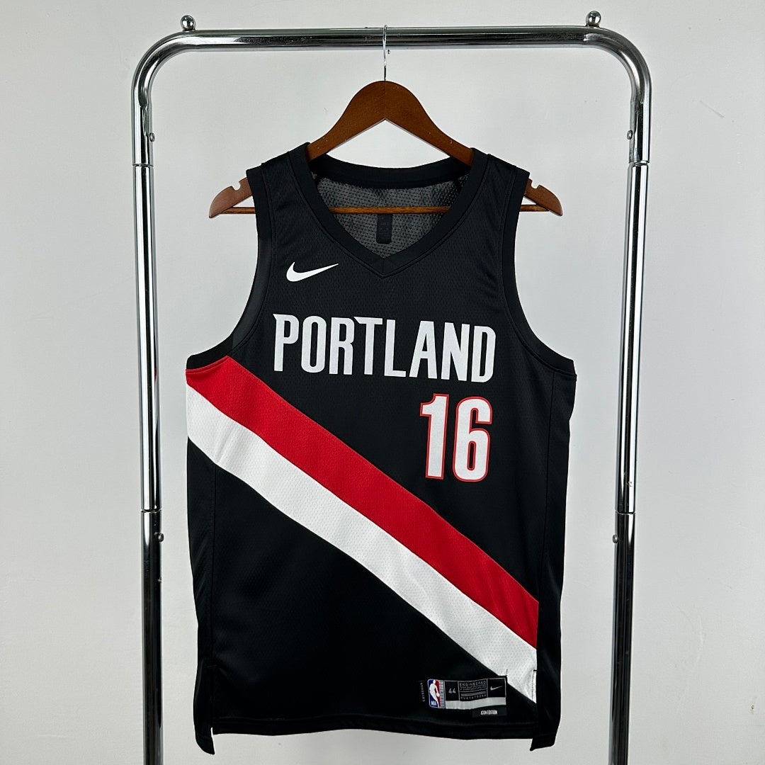 season Portland Trail Blazers away black 16 # Yang NBA jersey S-XXL5