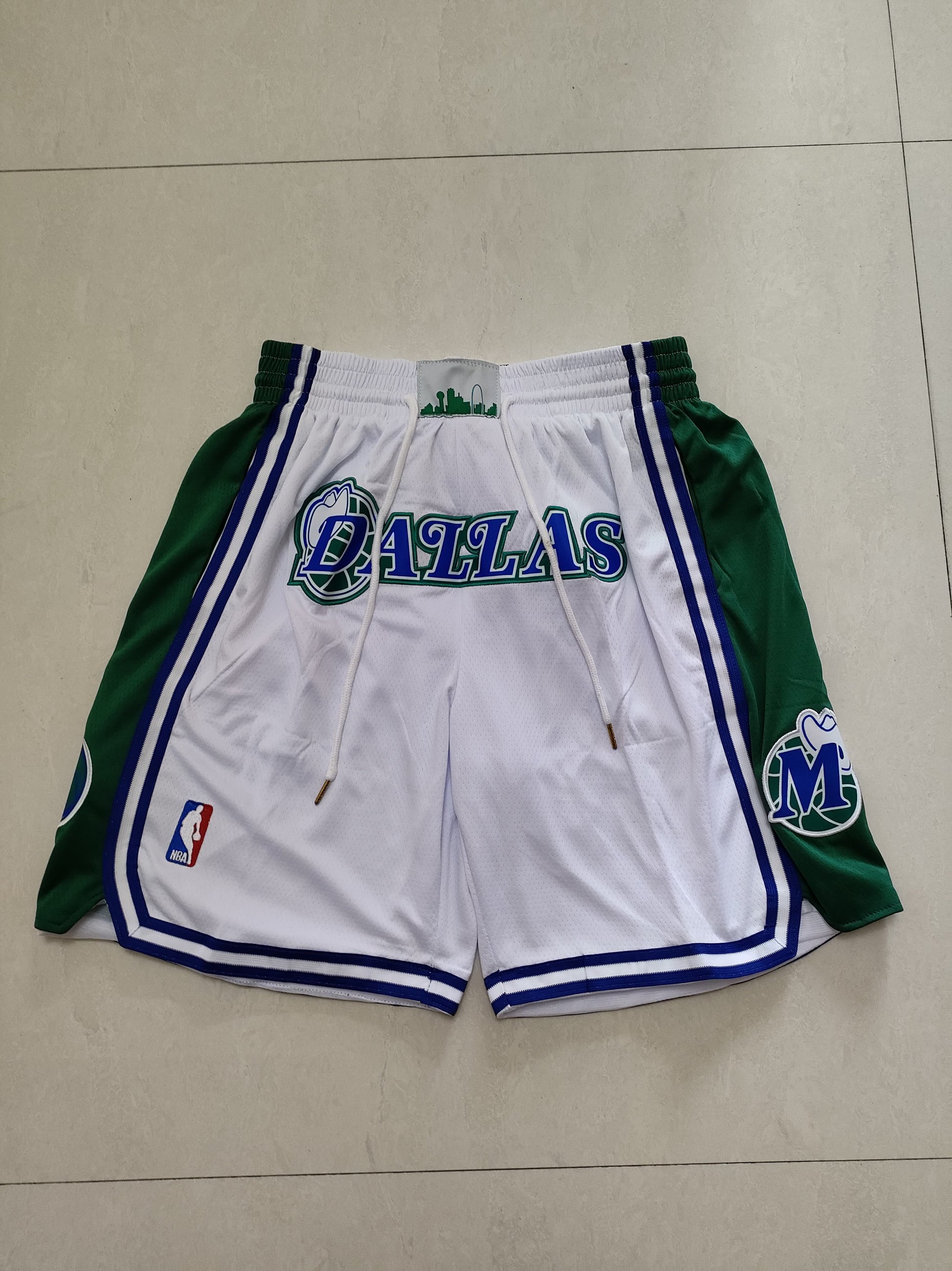 Mavericks City Edition White Pocket Shorts