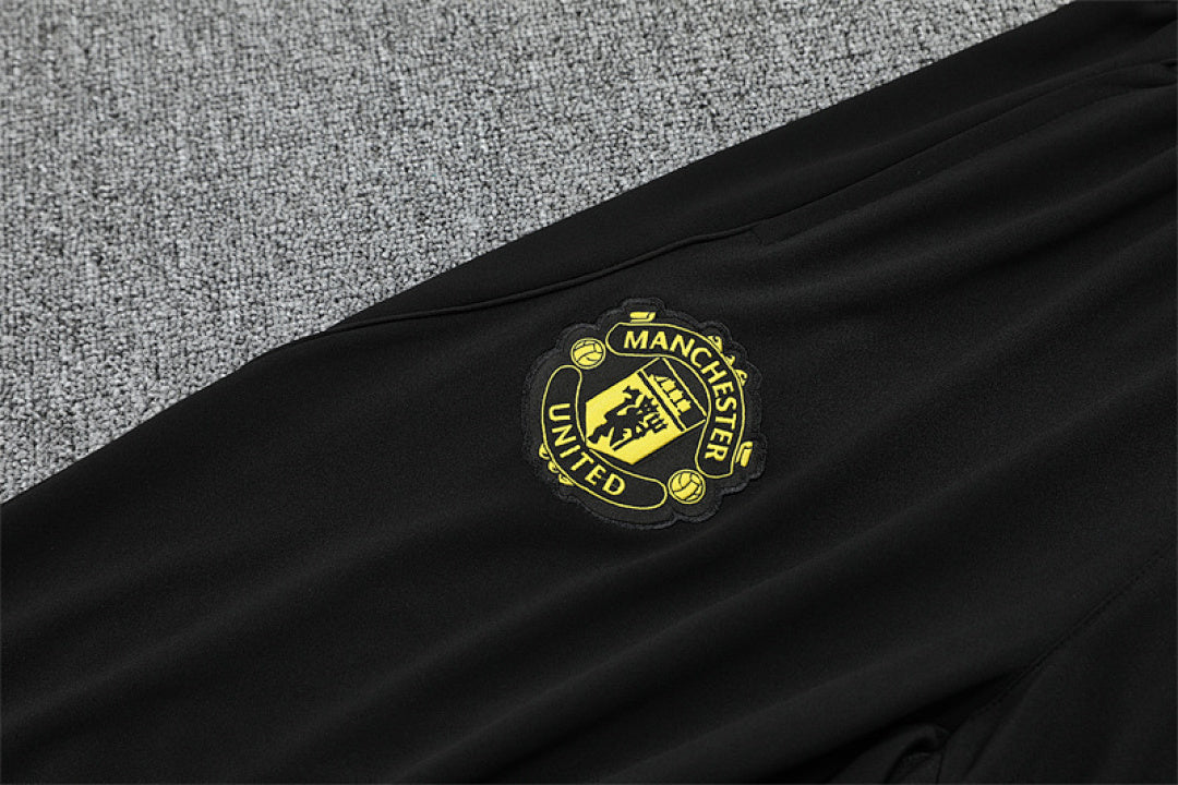 /26 Manchester United Black Half Pull Training Suit (Adults&amp;Kids)8