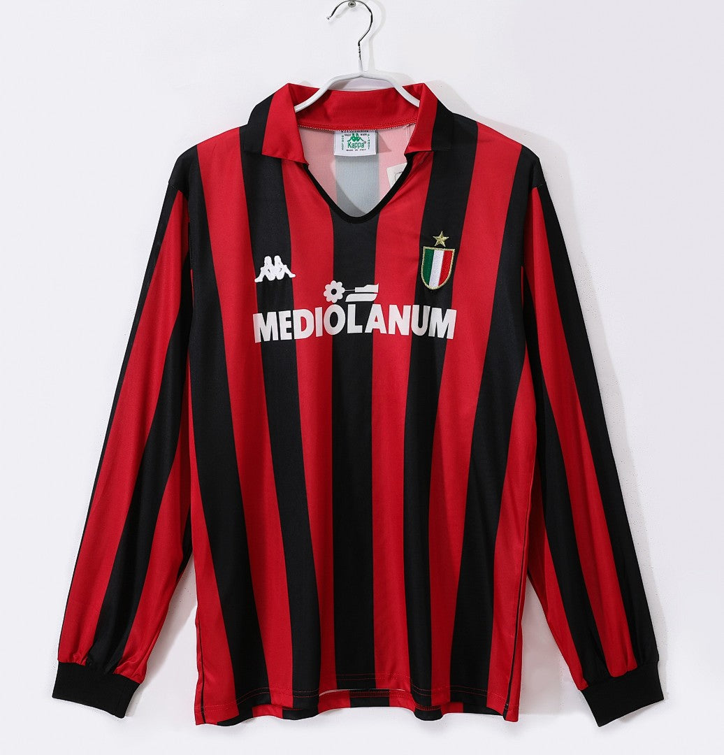 Retro 1988/89 AC Milan home long-sleeved shirt S-XXL6