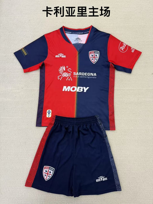 24/25 Cagliari Home 【 Adults # Kids 】