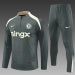/26 Chelsea Army Green Half Pull Training Suit (Adults&amp;Kids)7