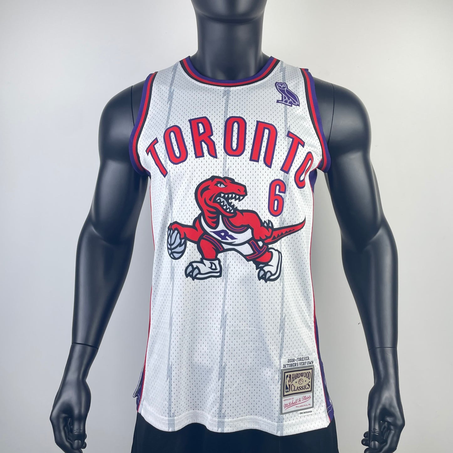 MN Fan Edition Hot Pressed Vintage Jersey: Raptors White No.6