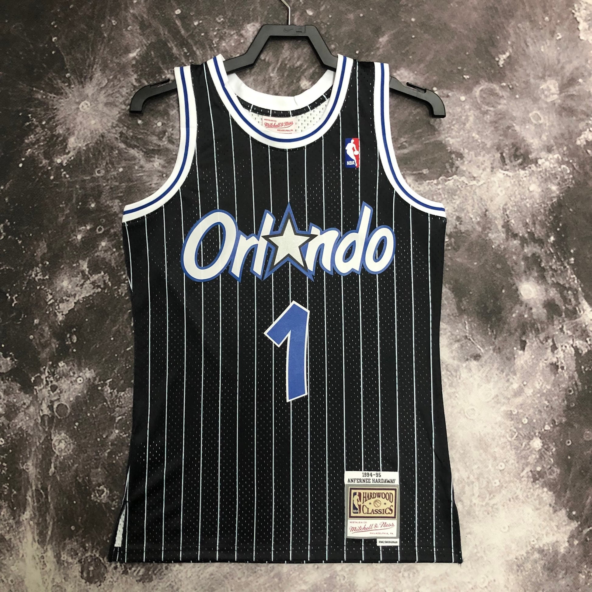MN Heat Pressed Vintage Jersey: SW Magic 95 Season Black No.1 Hardaway