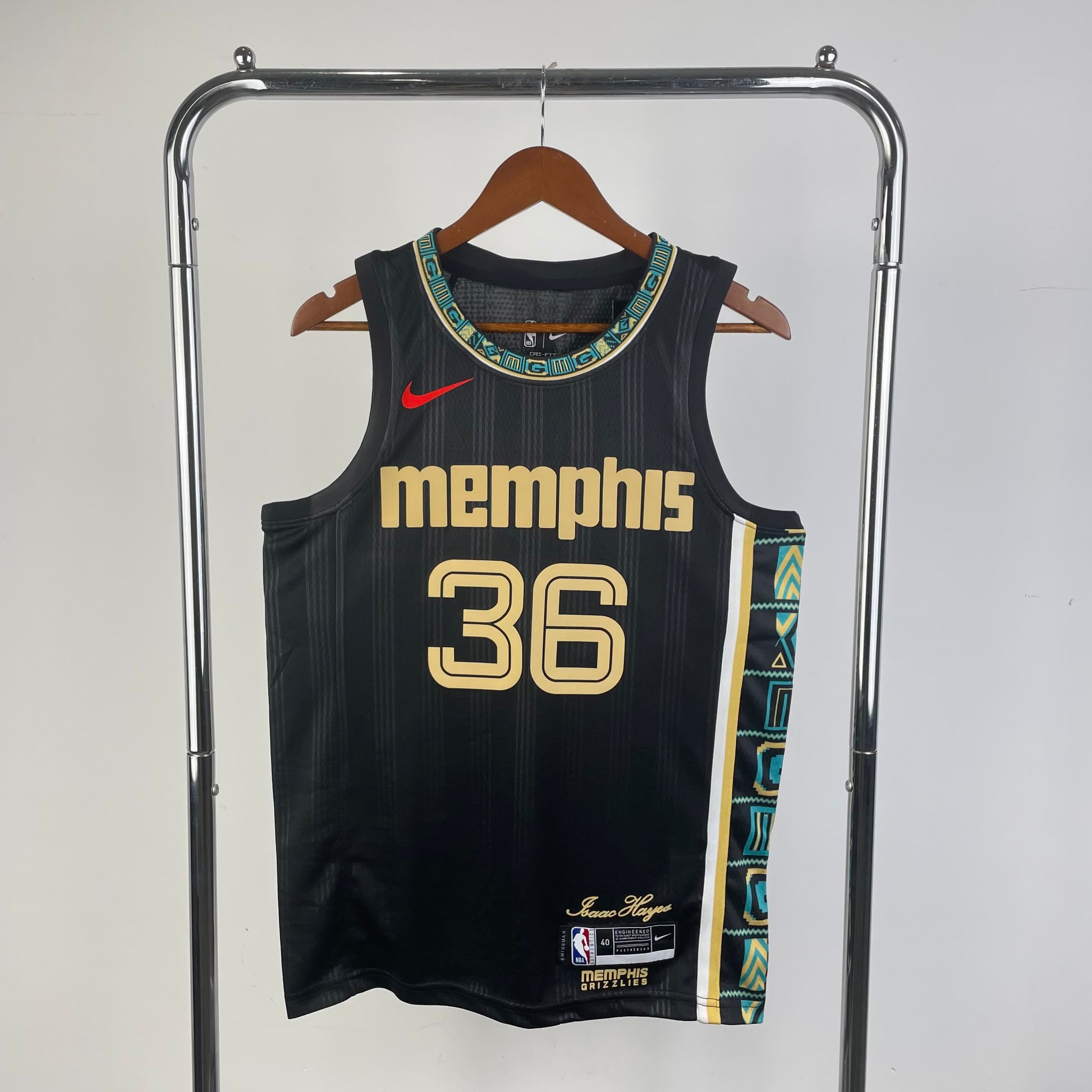 23 Season Grizzlies Striped Black No.36 Smart