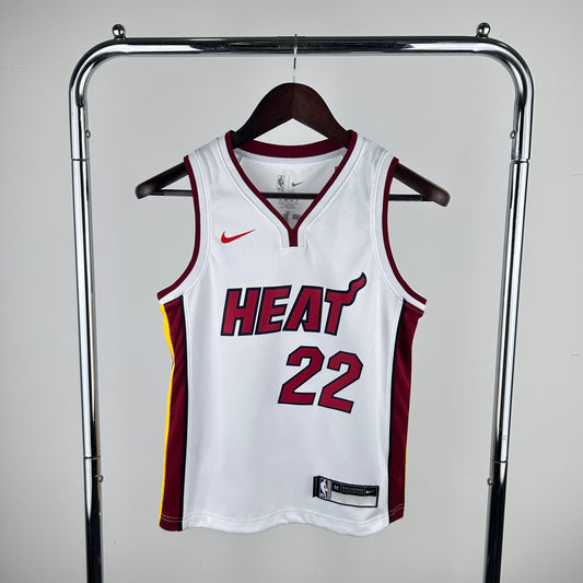NBA Kids Heat V-neck White 22# Butler S-XXL