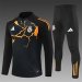/26 Real Madrid Black Orange Half Pull Training Suit S-XXL7
