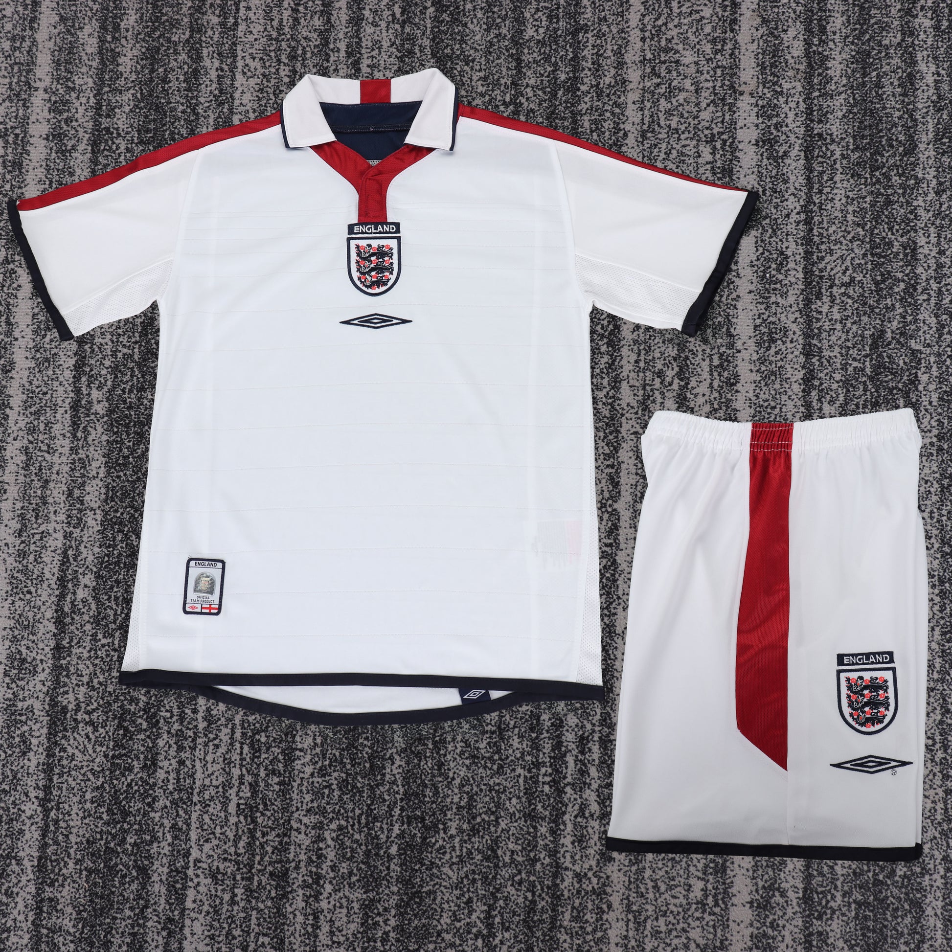 Retro Kids 2004 England Home Football Jersey&amp;Size16-28