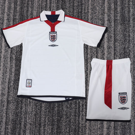 Retro Kids 2004 England Home Football Jersey&amp;Size16-28