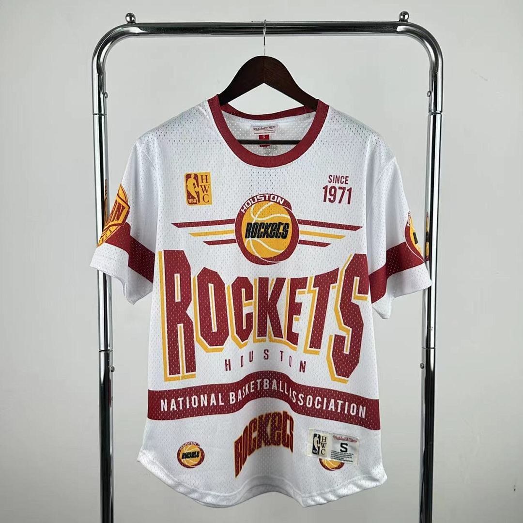 th Houston Rockets MN Retro Short sleeved T-shirt S-XXL7