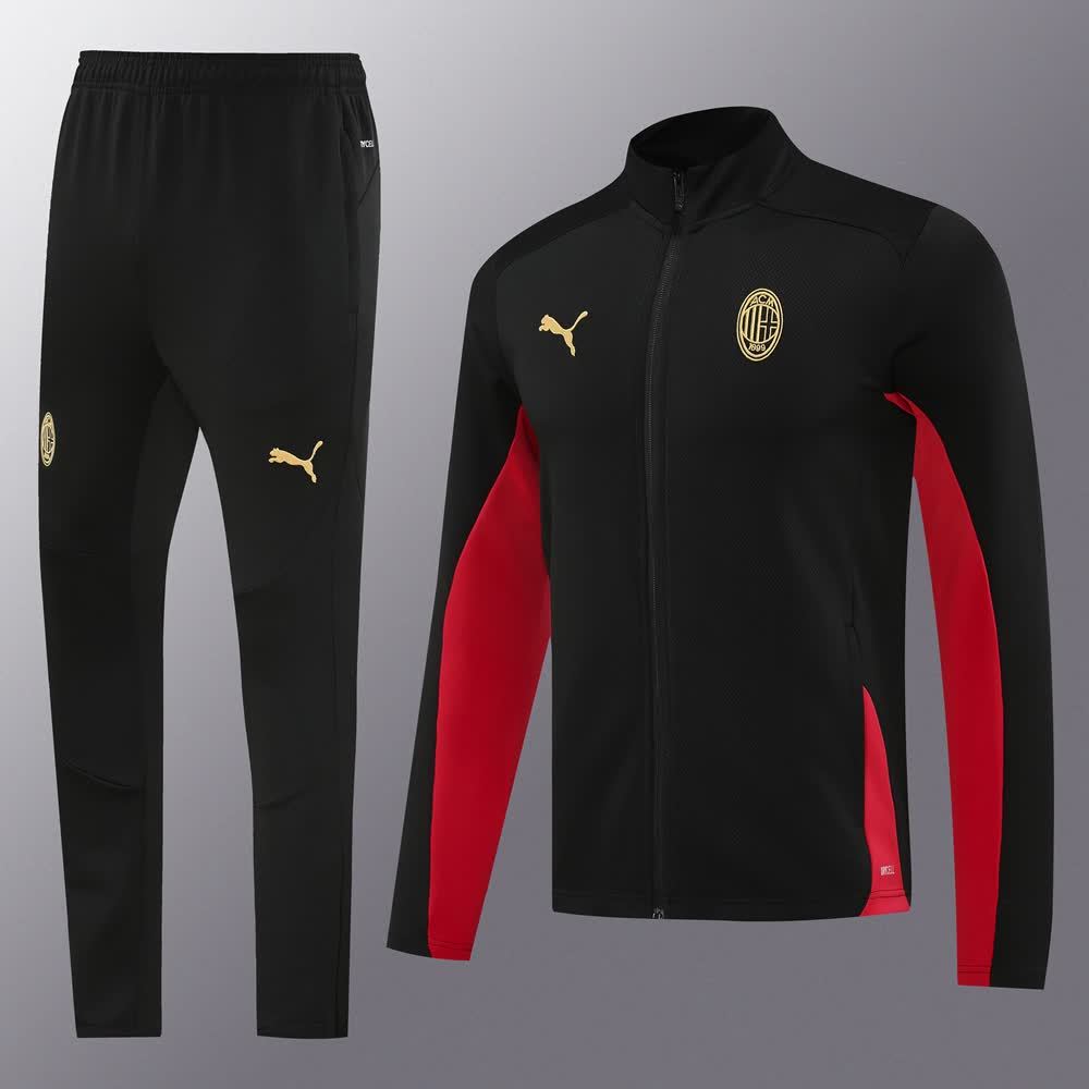 24 Season AC Milan 03 Black and Red Set S-2XL