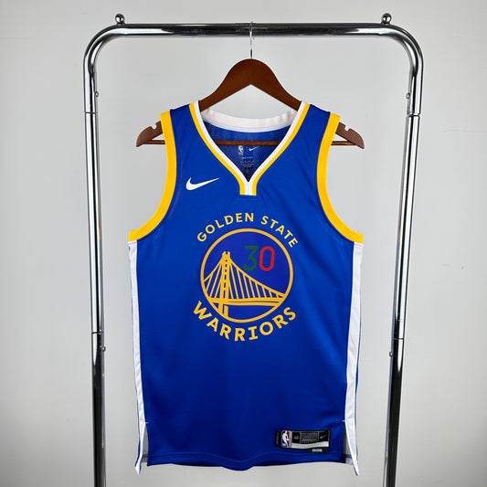 Warriors V-neck Blue # CURRY 30