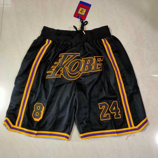 Lakers Black K Start Pocket Shorts