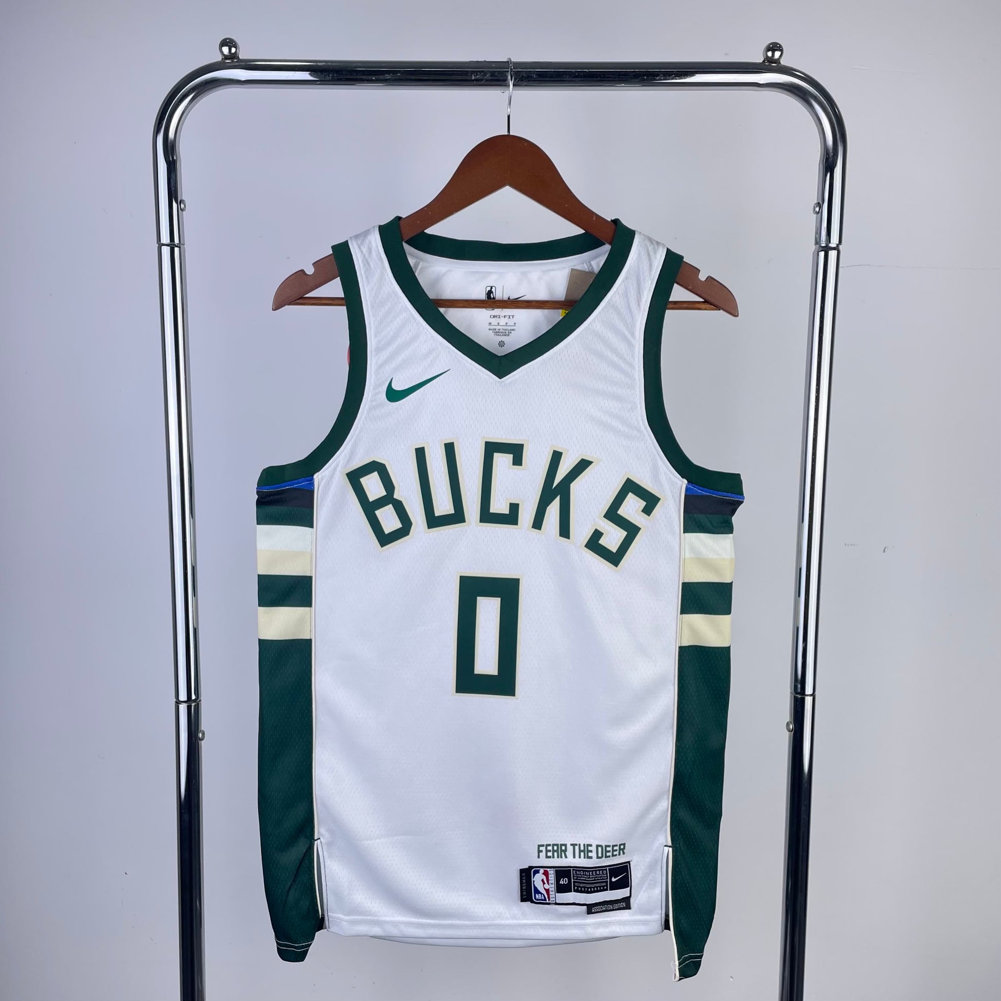 23 Season Bucks Home White 0 # Lillard