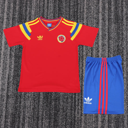 Retro Kids 1990 Colombia Away Football Jersey&amp;Size16-28