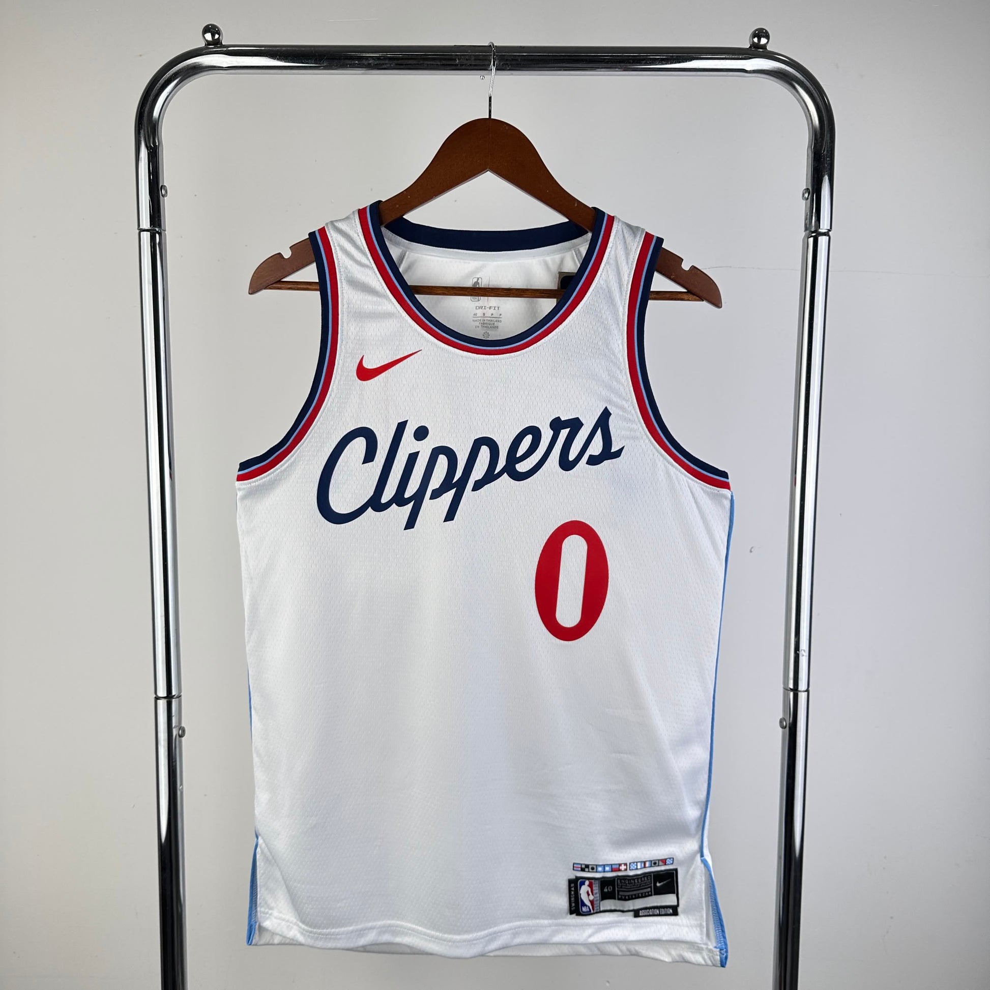 25 Season Clippers Home White 0 # Westbrook