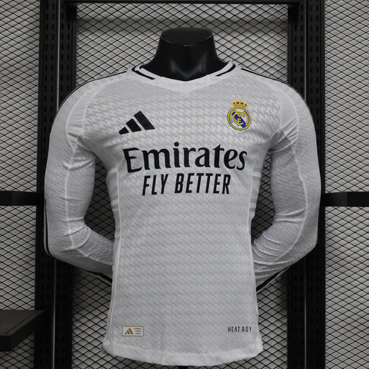 24/25 long sleeved Real Madrid home player version S-3XL