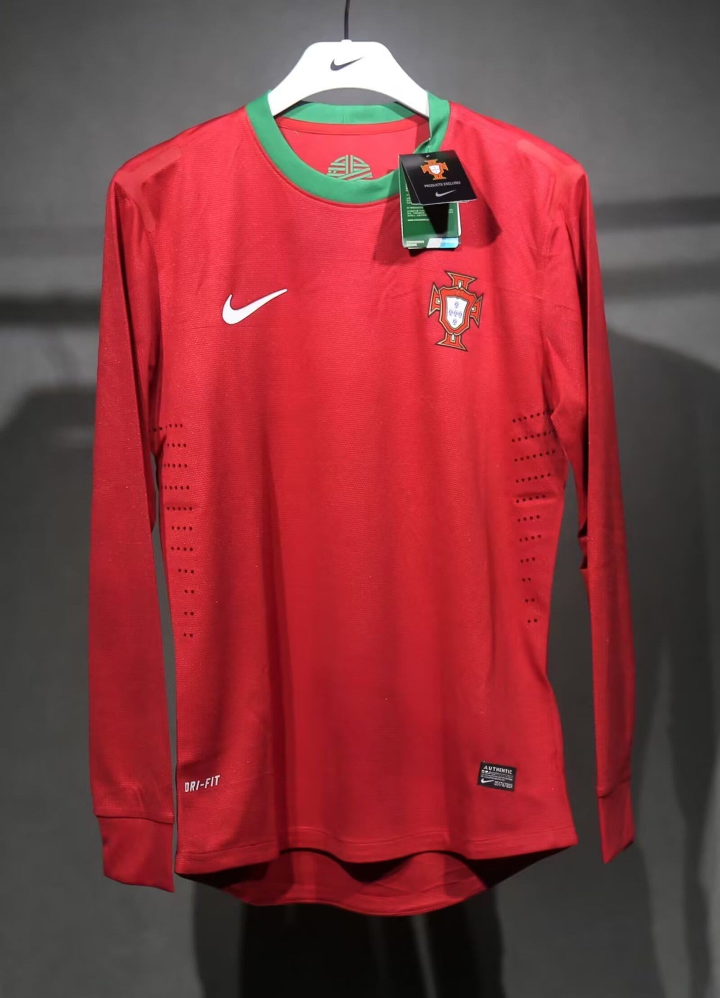 Retro 2012 Portugal home jersey long sleeved player edition S-3XL