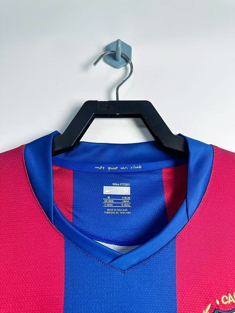 Retro 2007/08 Barcelona home long sleeved Yupoo Soccer Jerseys S-XXL6