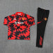/26 Manchester United Red Black Half Pull Training Suit (Adults&amp;Kids)8