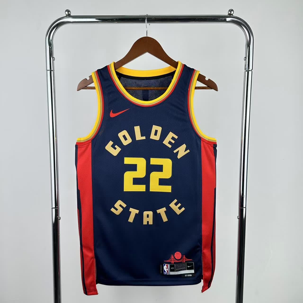25th season Warriors City Edition 22# Wiggins S-XXL