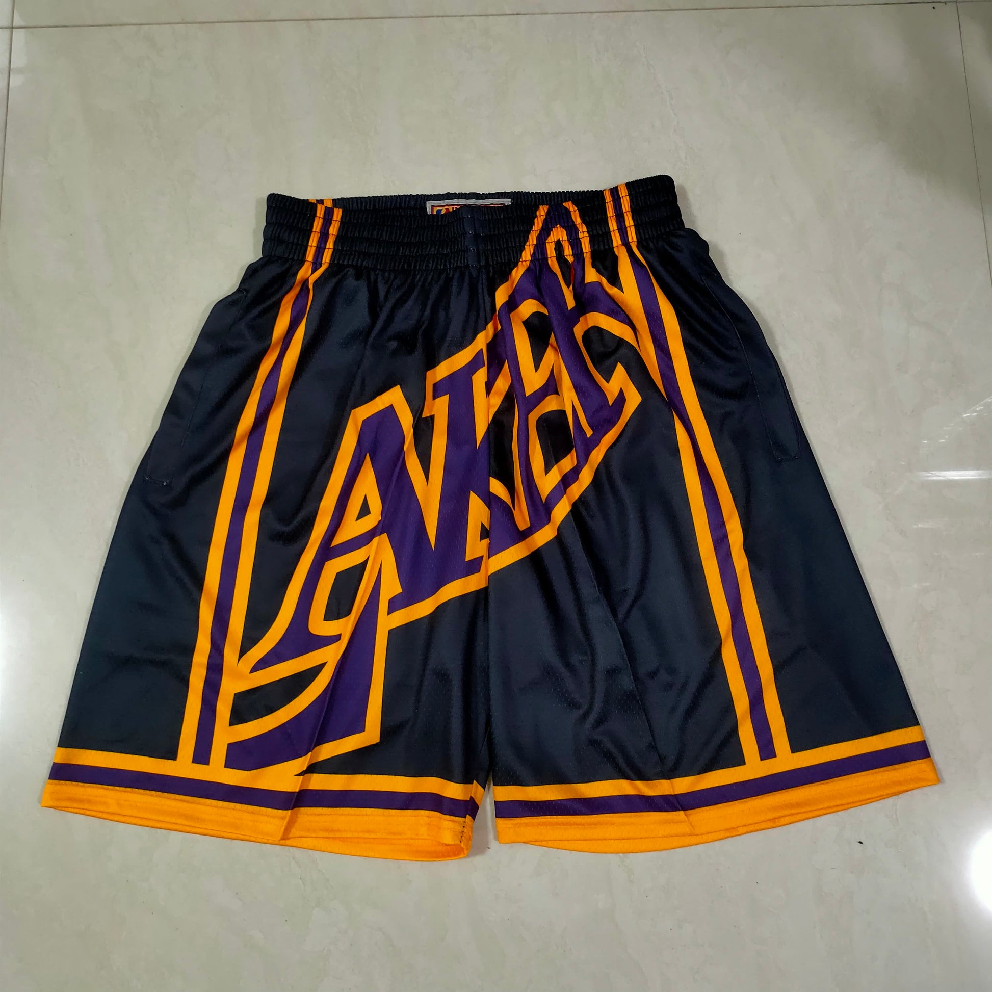 Lakers Black Mitchell&ness Pocket Shorts