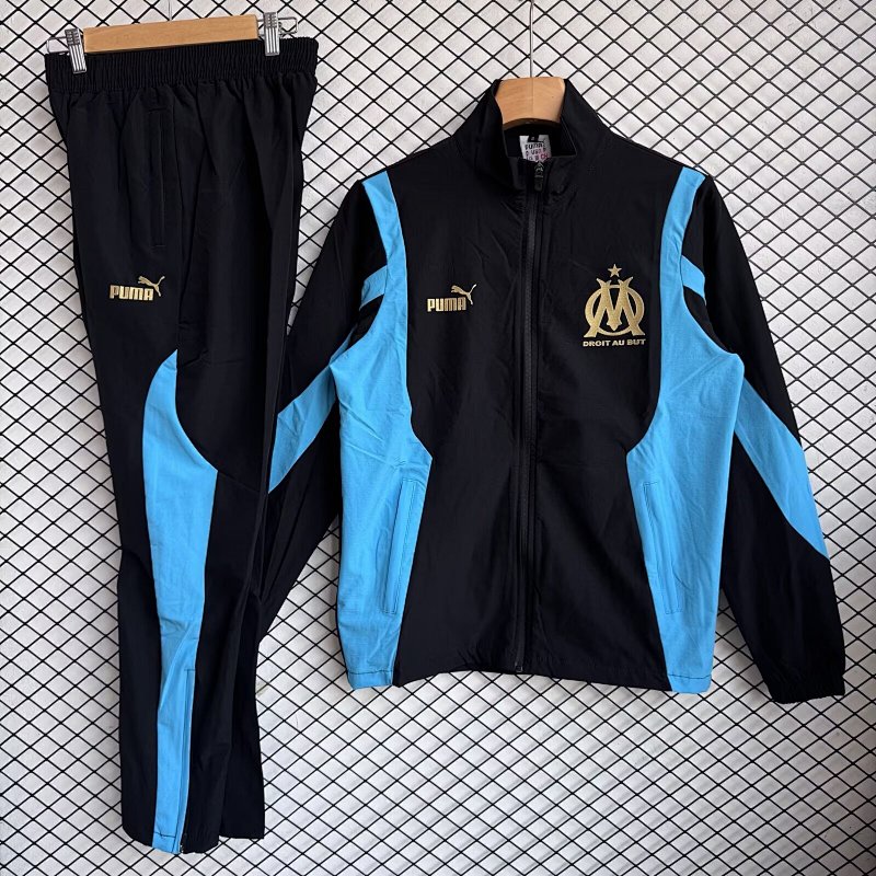 /26 Marseille Black Windbreaker Set S-XXL3