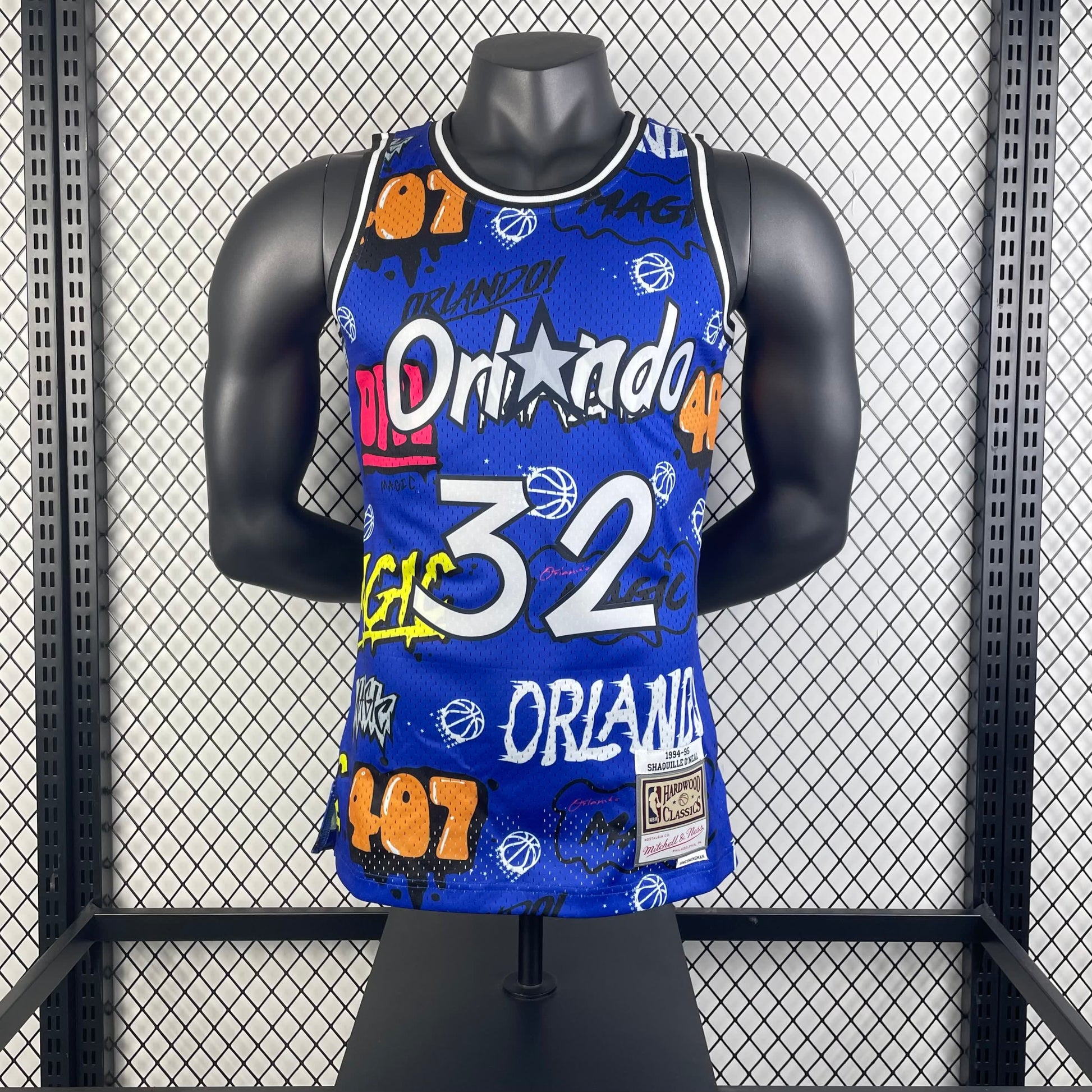 MN Heat Pressed Vintage Jersey: SW Magic 94/95 Season Graffiti 32 # O'Neal