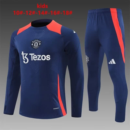 24/25 Kids # Manchester United Blue [Player Version] Size 10-18