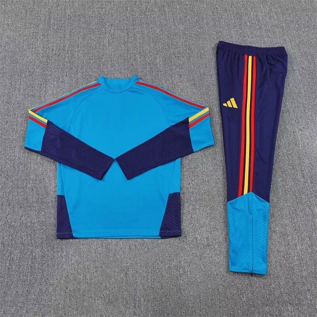 /27 Spain Hu Blue Half Pull Training Suit Yupoo Soccer Jerseys (Adults&amp;Kids)7