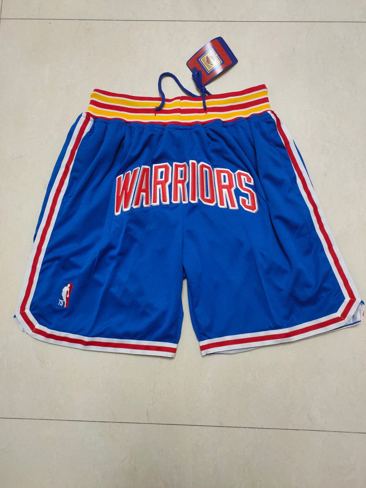 Warriors Colorful Blue New 75th Anniversary Pocket Shorts