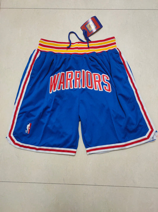 Warriors Colorful Blue New 75th Anniversary Pocket Shorts