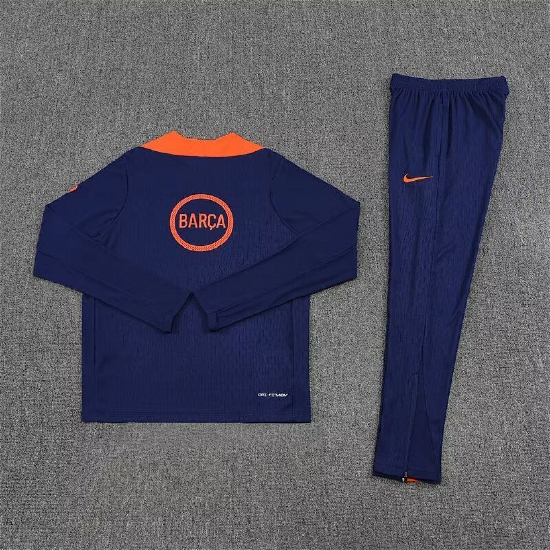 /26 Barcelona Blue Orange Half Pull Training Suit S-XXL8
