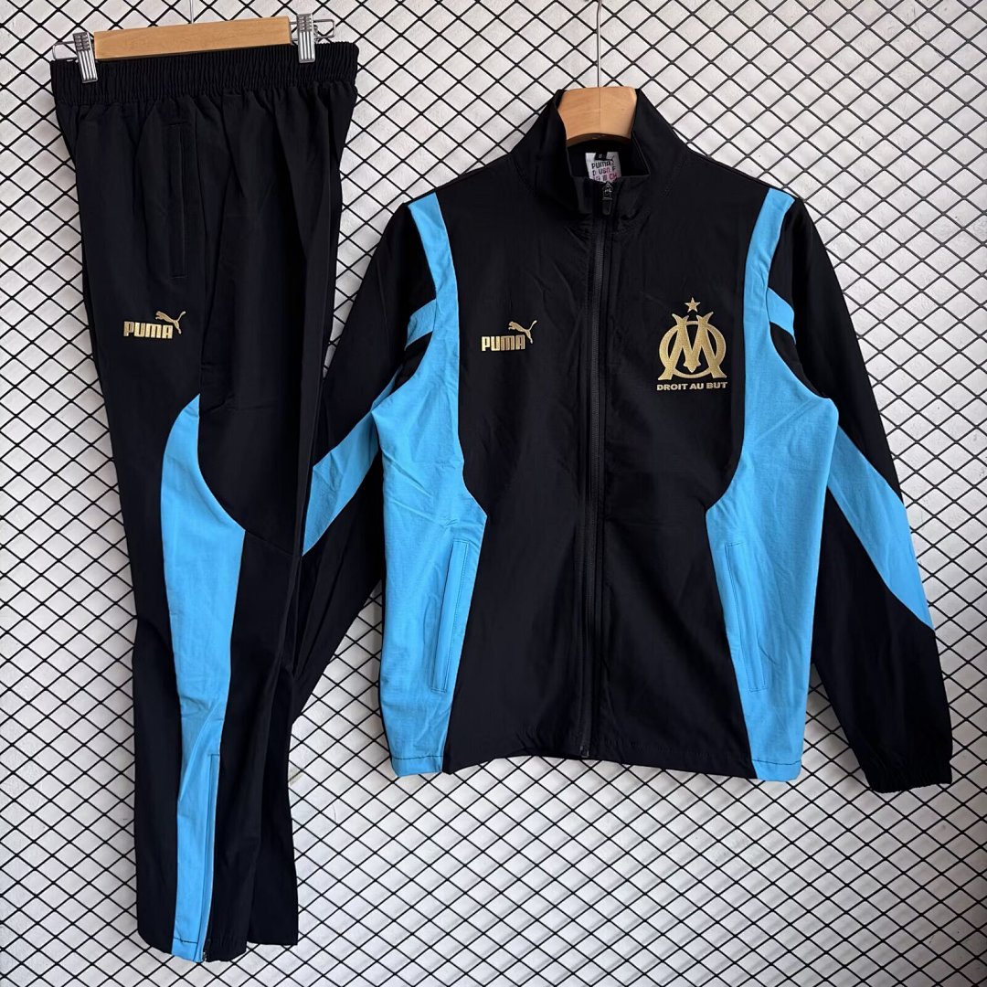 /26 Marseille Black Windbreaker Set S-XXL3