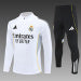 /26 Real Madrid White Half Pull Training Suit (Adults&amp;Kids)7