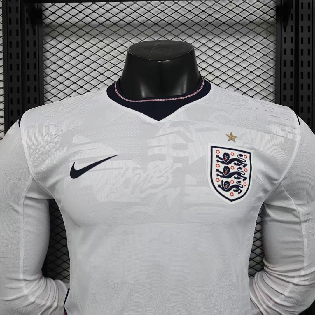 /27 England Home Long Sleeve Player Edition S-3XL5